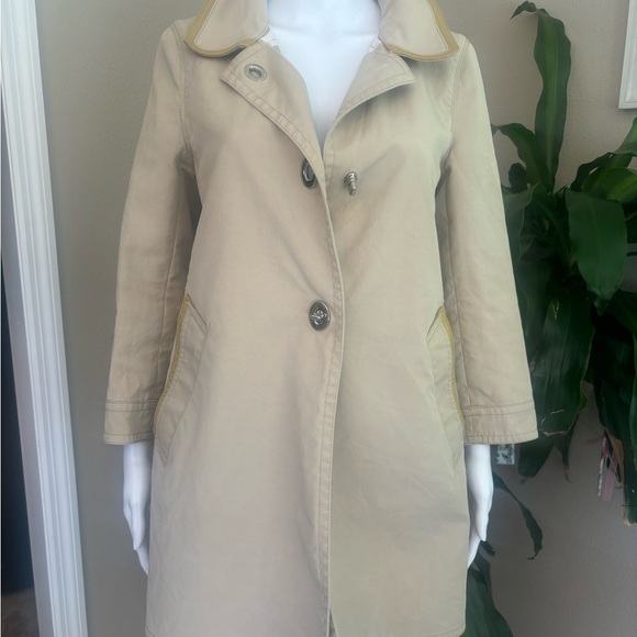 Coach Jackets & Blazers - Coach Tan Trench Coat with Notched Lapel